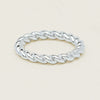 Sterling Silver Twine Stacking Band - Ring - Walker & Hall