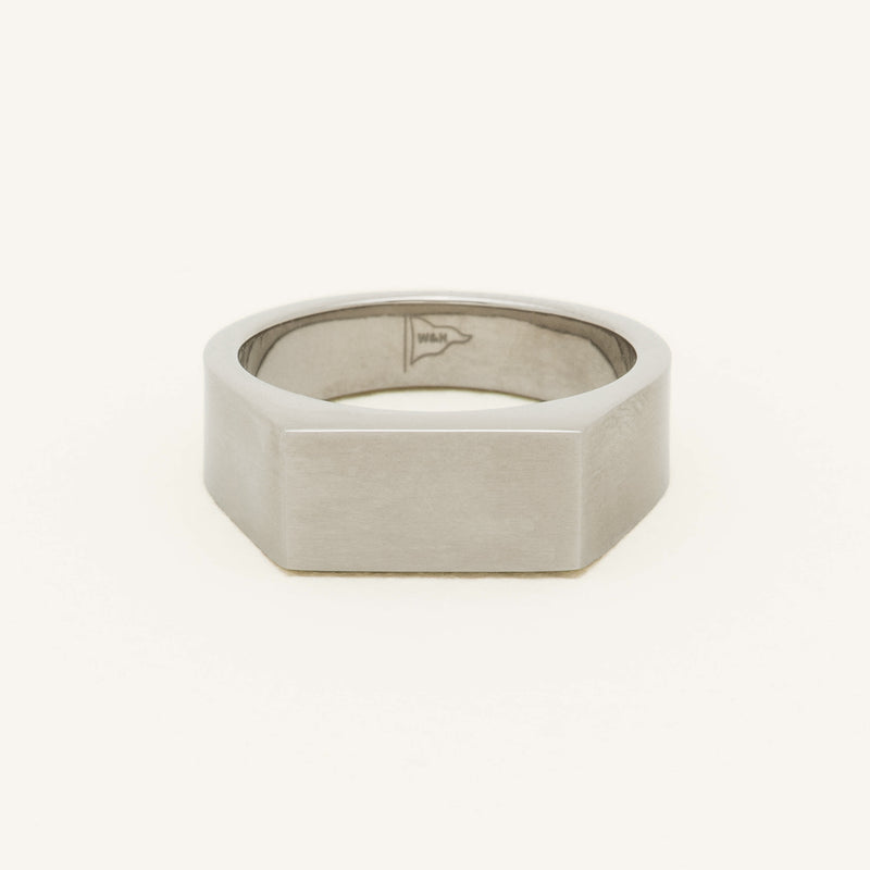 Titanium Rectangular Signet Ring