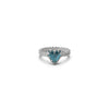 SGC x W&H London Blue Topaz Mini Love Claw Ring - Silver - Ring - Walker & Hall