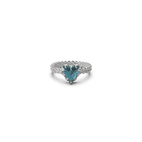 SGC x W&H London Blue Topaz Mini Love Claw Ring - Silver - Ring - Walker & Hall