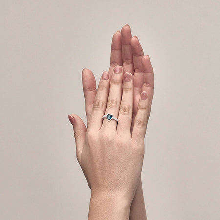 SGC x W&H London Blue Topaz Mini Love Claw Ring - Silver - Ring - Walker & Hall