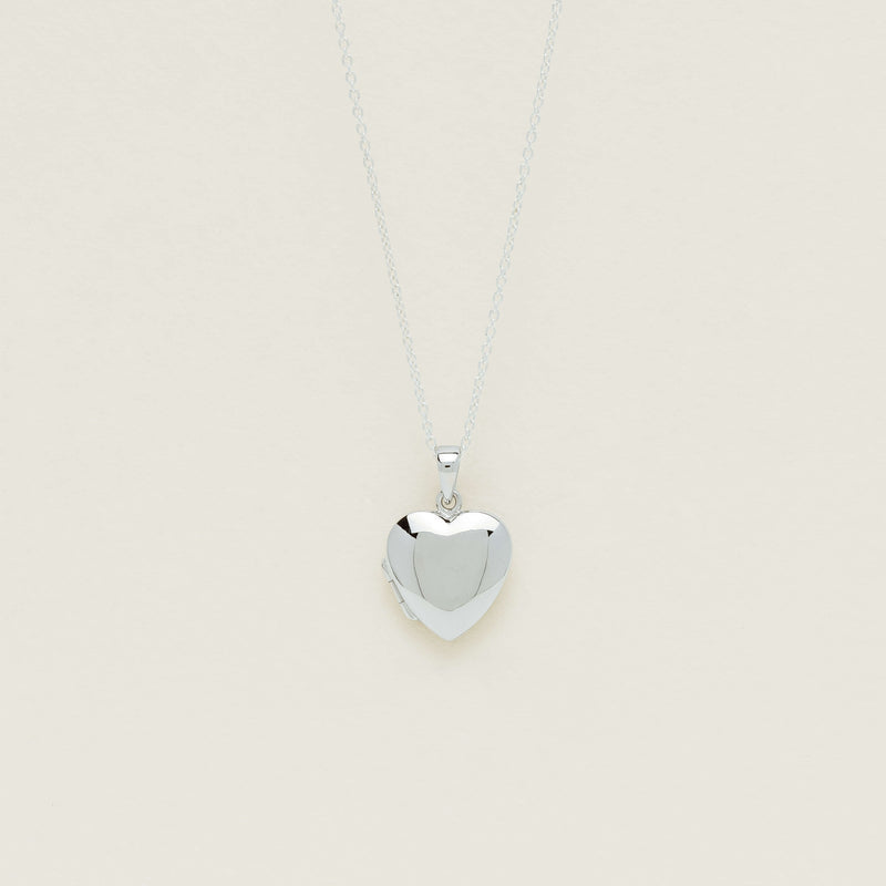Sterling Silver Small Heart Locket - Necklace - Walker & Hall
