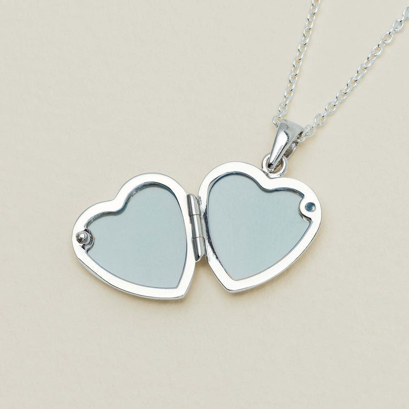 Sterling Silver Small Heart Locket - Necklace - Walker & Hall