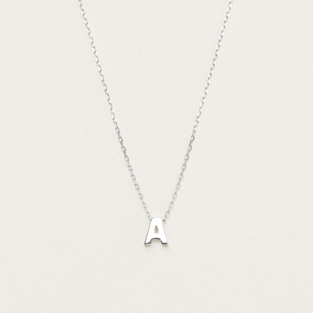 Sterling Silver Noted Letter - Necklace - Walker & Hall