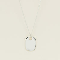 Sterling Silver ID Pendant With Curb Chain - Necklace - Walker & Hall