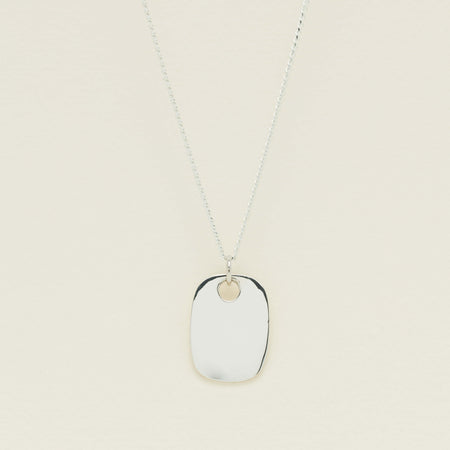Sterling Silver ID Pendant With Curb Chain - Necklace - Walker & Hall