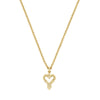 Zoe & Morgan Mini Gypsy Heart Necklace - Gold Vermeil - Necklace - Walker & Hall