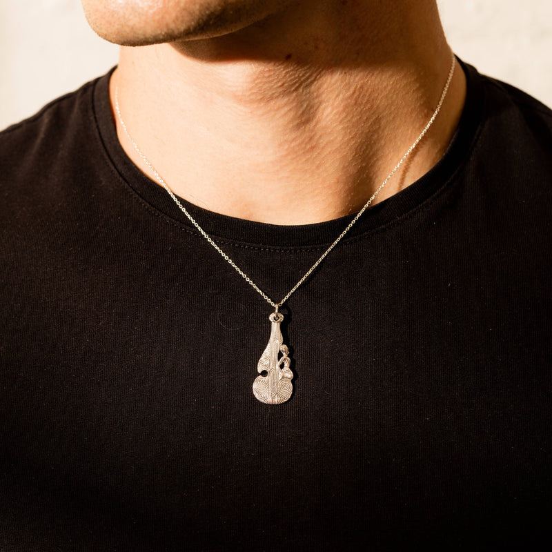 Sterling Silver Patu Pendant - Necklace - Walker & Hall