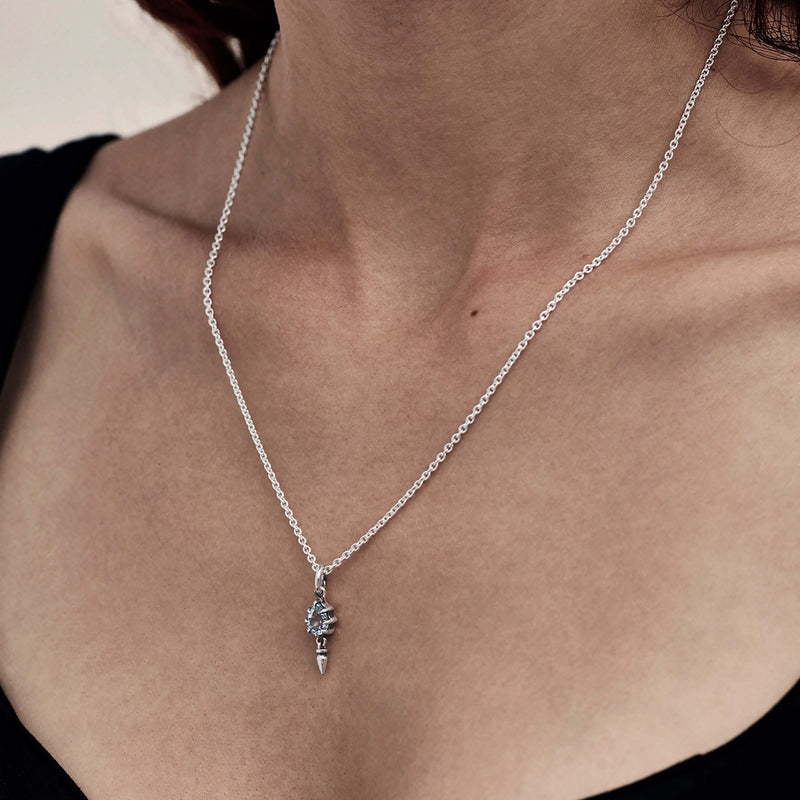 Stolen Girlfriends Club Precious Punk Sky Topaz Necklace - Necklace - Walker & Hall