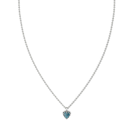 SGC x W&H London Blue Topaz Mini Love Claw Necklace - Silver - Necklace - Walker & Hall
