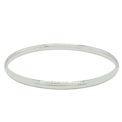 Sterling Silver 4.2mm Bangle-Bracelet-Walker & Hall