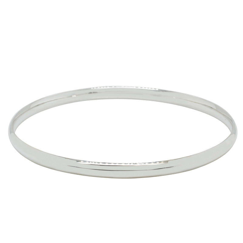 Sterling Silver 4.2mm Bangle-Bracelet-Walker & Hall