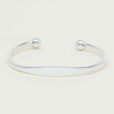 Sterling Silver Men's Torque Cuff - Bracelet - Walker & Hall