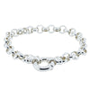 Sterling Silver Round Belcher Bracelet With Bolt Clasp-Bracelet-Walker & Hall