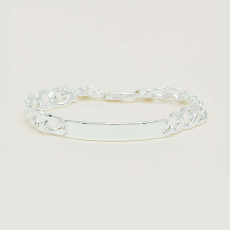 Sterling Silver Men's ID Bracelet 22cm - Bracelet - Walker & Hall