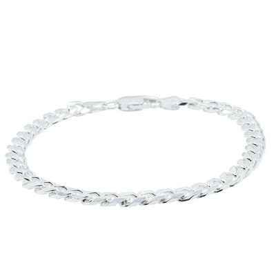 Sterling Silver Curb Bracelet-Bracelet-Walker & Hall