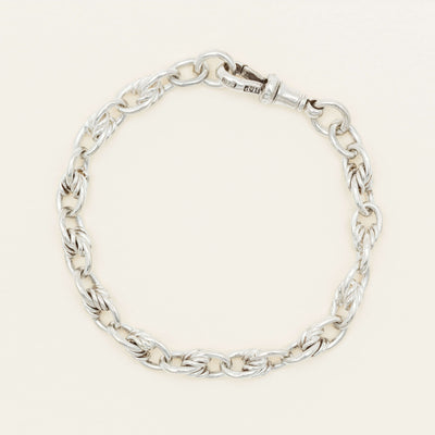 Deja Vu Sterling Silver Prince of Wales Link Bracelet