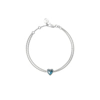 SGC x W&H London Blue Topaz Love Claw Bracelet - Silver - Necklace - Walker & Hall