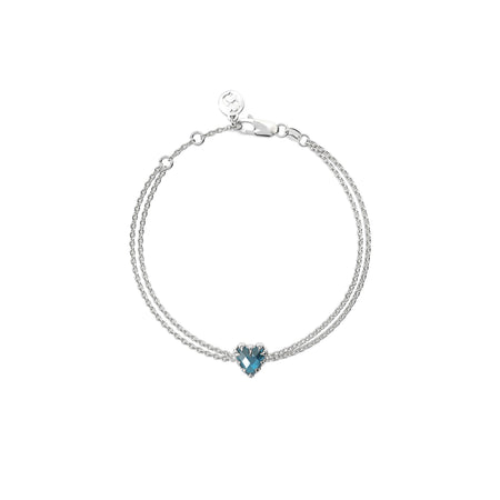 SGC x W&H London Blue Topaz Love Claw Bracelet - Silver - Necklace - Walker & Hall