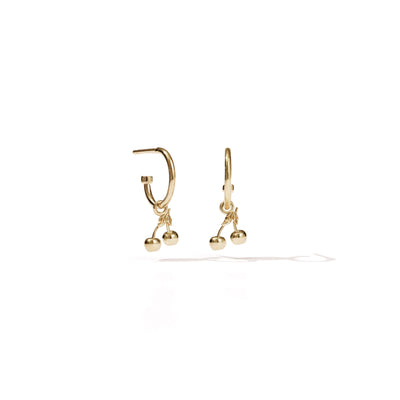 Meadowlark Cherry Signature Hoop Earrings - Gold Plated-Earrings-Walker & Hall