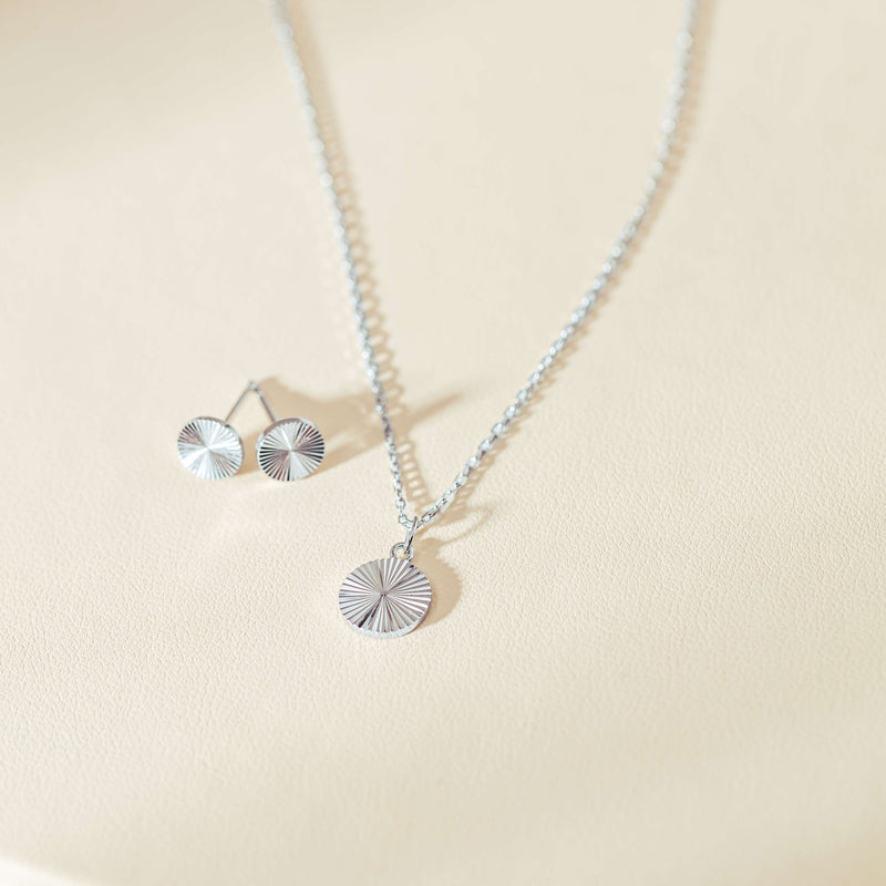 Sterling Silver Mini Reflections Stud Earrings-Earrings-Walker & Hall