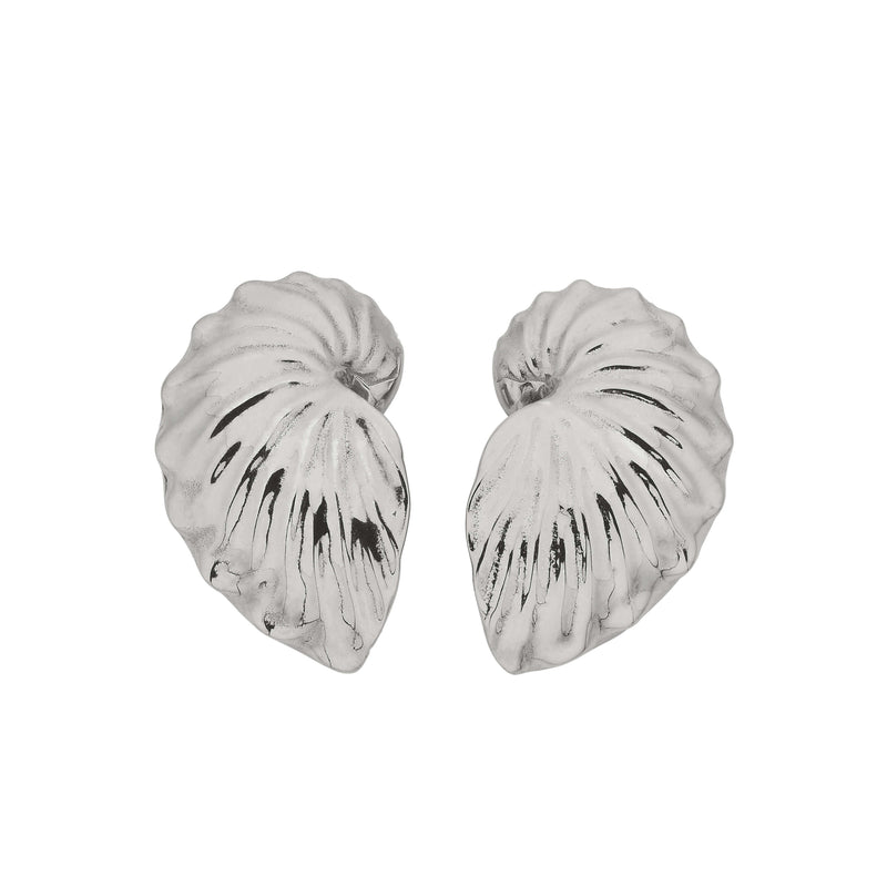 Zoe & Morgan Paper Nautilus Earrings - Sterling Silver - Earrings - Walker & Hall