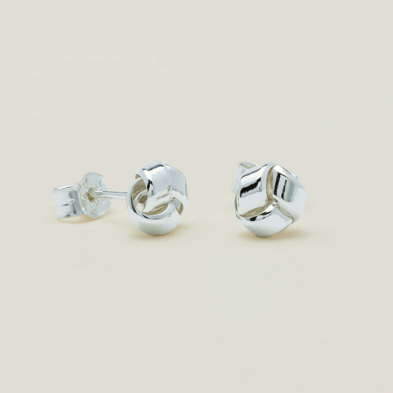 Sterling Silver Small Knot Stud Earrings - Earrings - Walker & Hall