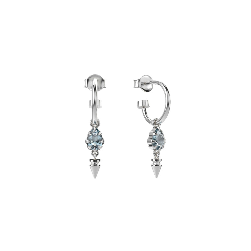 Stolen Girlfriends Club Precious Punk Sky Topaz Earrings - Earrings - Walker & Hall