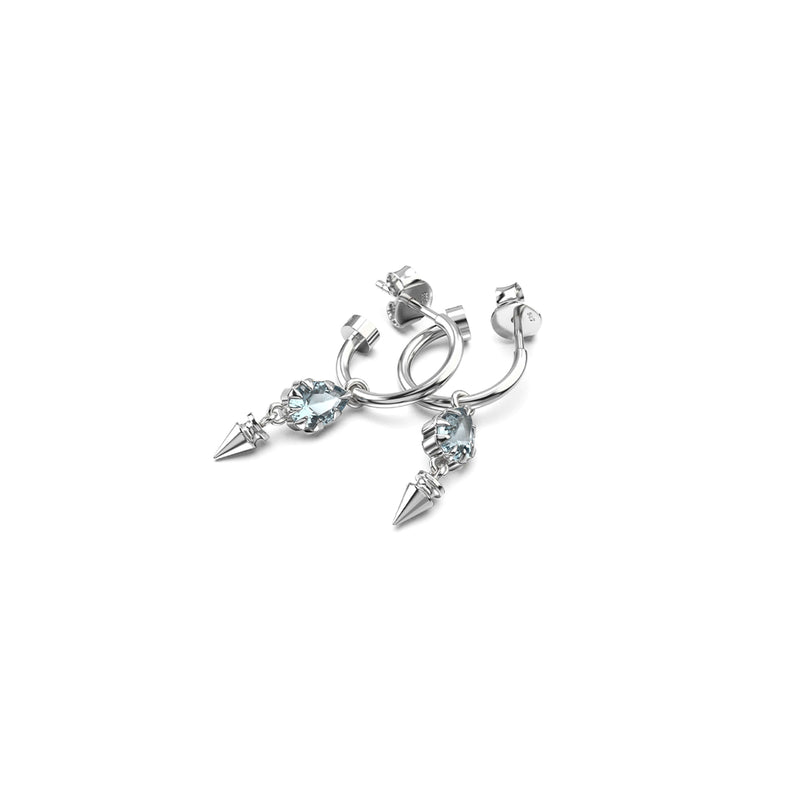 Stolen Girlfriends Club Precious Punk Sky Topaz Earrings - Earrings - Walker & Hall