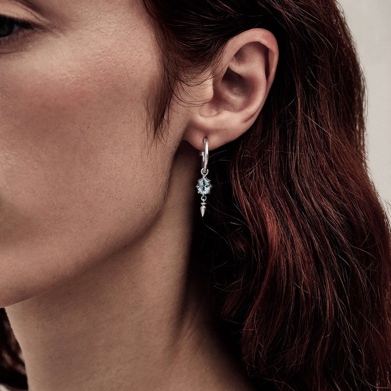 Stolen Girlfriends Club Precious Punk Sky Topaz Earrings - Earrings - Walker & Hall