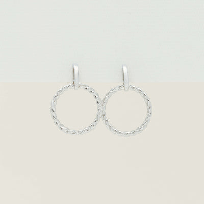 Sterling Silver Twine Drop Earrings - Earrings - Walker & Hall