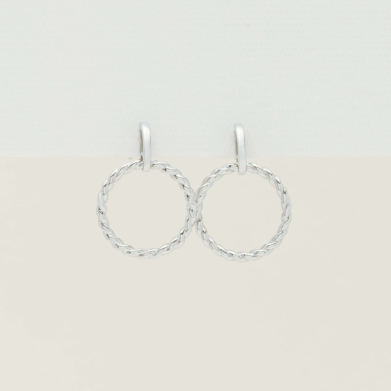 Sterling Silver Twine Drop Earrings - Earrings - Walker & Hall