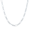 Sterling Silver Belcher Figaro Chain-Necklace-Walker & Hall