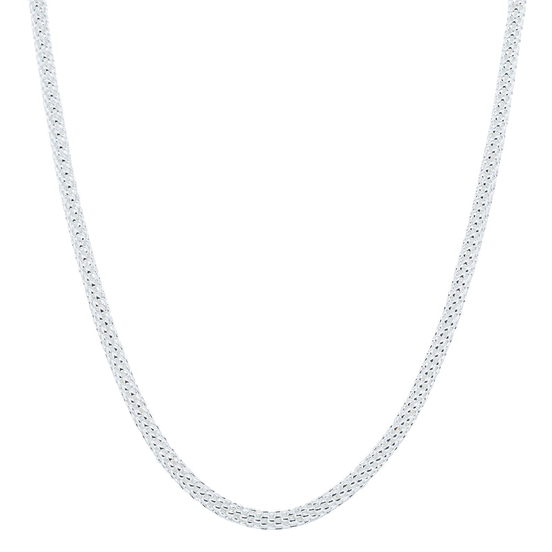 Sterling Silver Panda Link Chain-Necklace-Walker & Hall