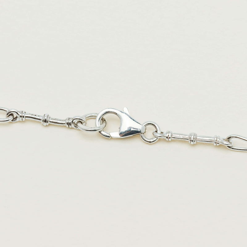 Deja Vu Sterling Silver Fine Paperclip Link Necklace - Necklace - Walker & Hall