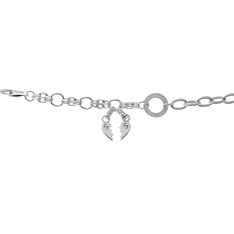 Stolen Girlfriends Club Two Part Heart Charm - Sterling Silver-Charm-Walker & Hall