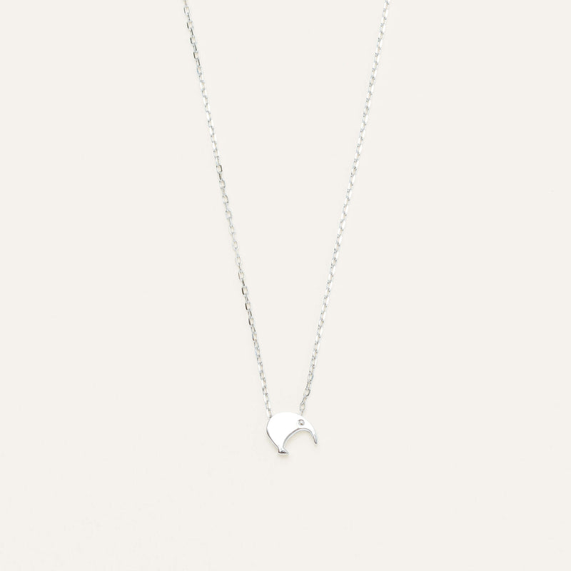 Sterling Silver Noted Kiwi Charm - Necklace - Walker & Hall