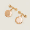 Deja Vu 9ct Rose Gold Circular Faceted Cufflinks - Cufflinks - Walker & Hall