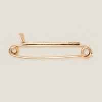 Vintage 9ct Rose Gold Golf Club Brooch - Brooch - Walker & Hall