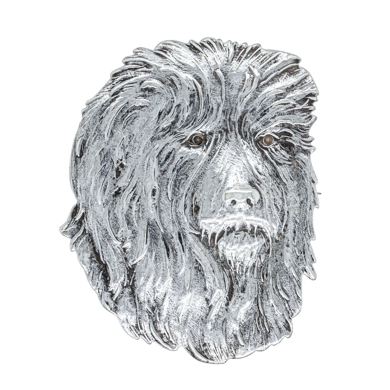 Deja Vu Sterling Silver Sculpted Lion Brooch - 1980s - Brooch - Walker & Hall