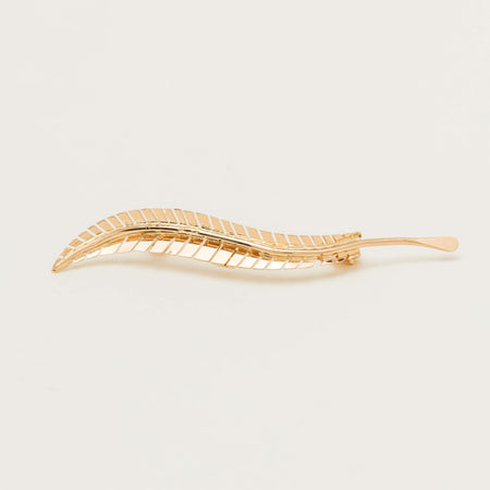 Deja Vu 18ct Yellow Gold Fern Frond Brooch - Brooch - Walker & Hall