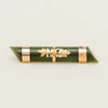 Vintage 9ct Rose Gold NZ Greenstone Bar Brooch - Brooch - Walker & Hall