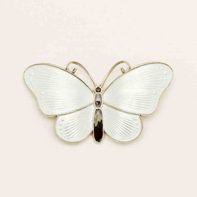 Deja Vu Sterling Silver Enamelled Butterfly Brooch