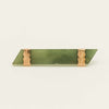 Vintage 9ct Rose Gold Greenstone Bar Brooch - Brooch - Walker & Hall