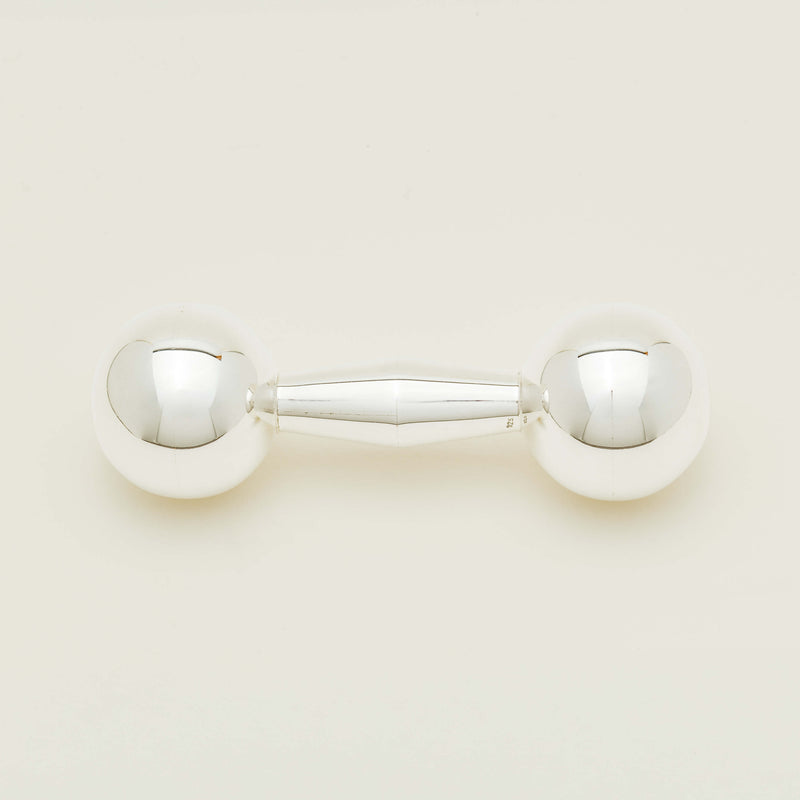 Sterling Silver Hollow Baby Chime Rattle - Silverware - Walker & Hall