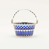 Deja Vu Sterling Silver & Blue Glass Bonbon Basket - Silverware - Walker & Hall