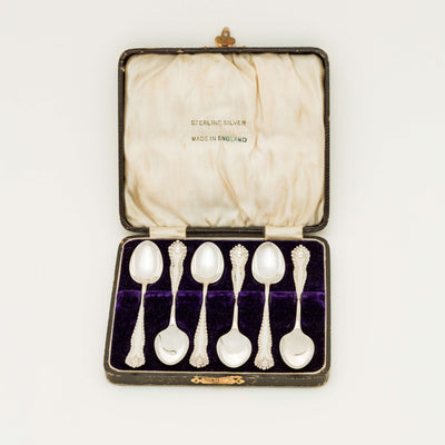 Deja Vu Sterling Silver Teaspoon Set - London 1896