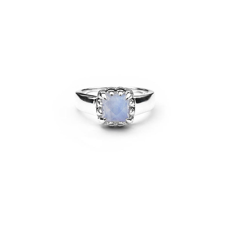 Stolen Girlfriends Club Baby Claw Ring - Sterling Silver & Blue Lace Agate-Ring-Walker & Hall
