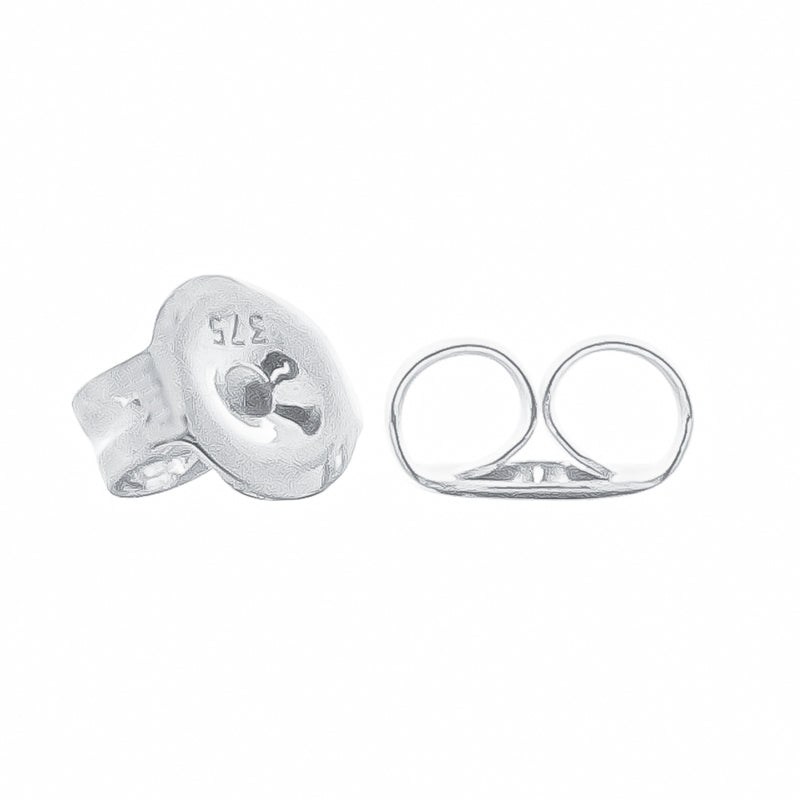 9ct White Gold Small Butterflies-Earrings-Walker & Hall