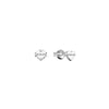 Stolen Girlfriends Club Tiny Stolen Heart Earrings - Sterling Silver - Earrings - Walker & Hall